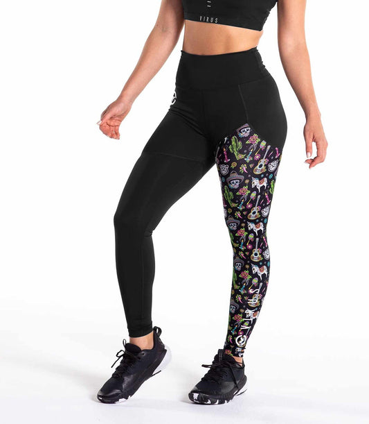 Dia De Los Muertos Asymmetric Tech Pants